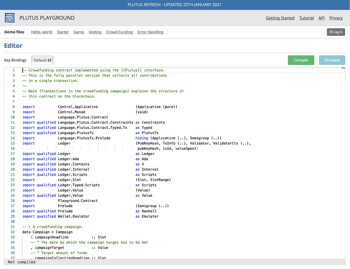 Plutus Playground